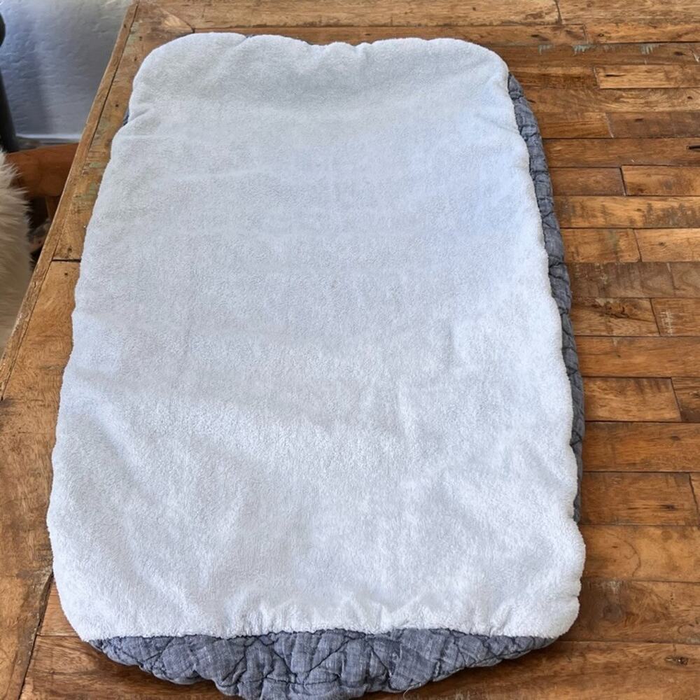 Pottery Barn Kids Belgian Flax Linen Terry Changing Pad Cover Indigo